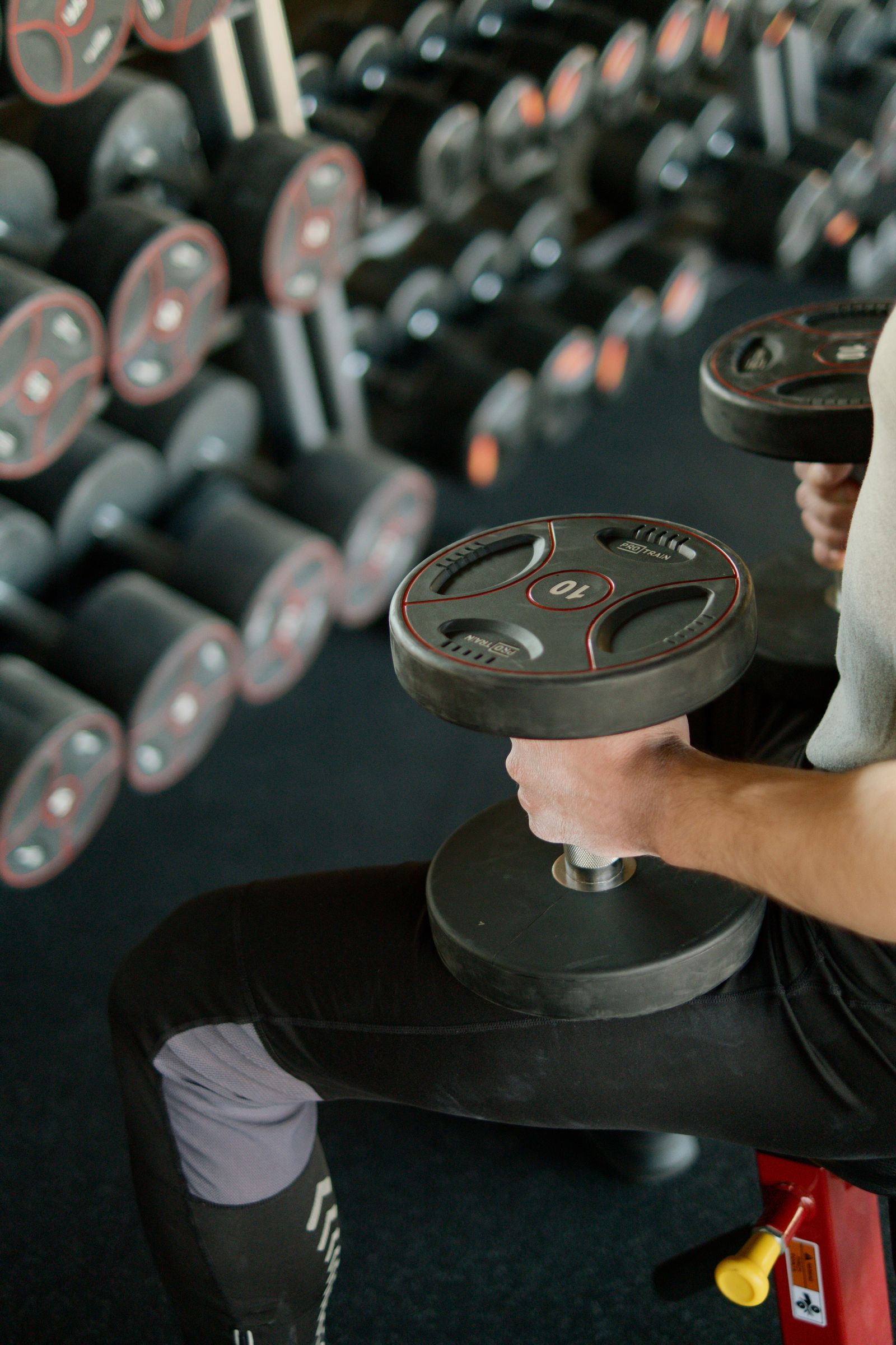 Modern professional fitness training environment with equipment